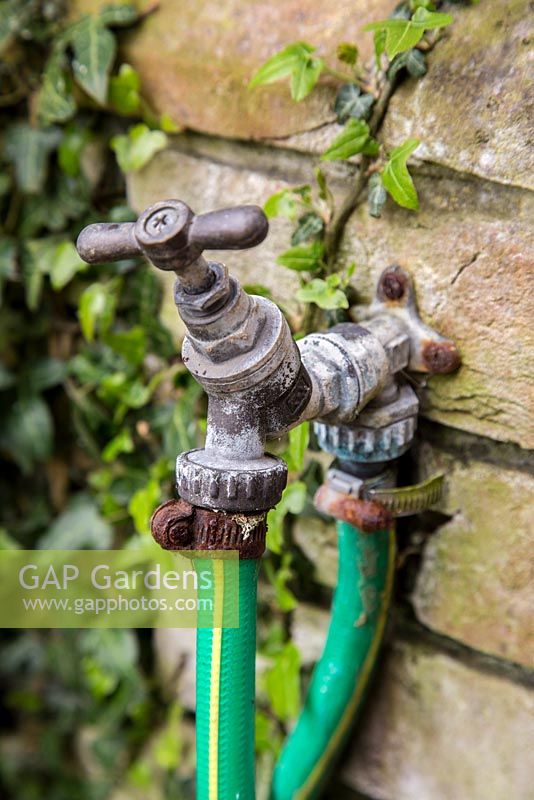 Rustic garden tap