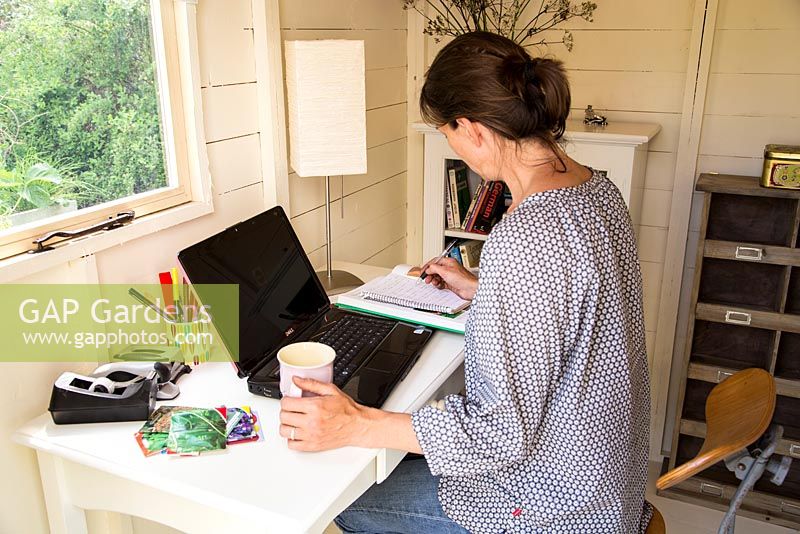 Lifestyle - Working in a garden shed