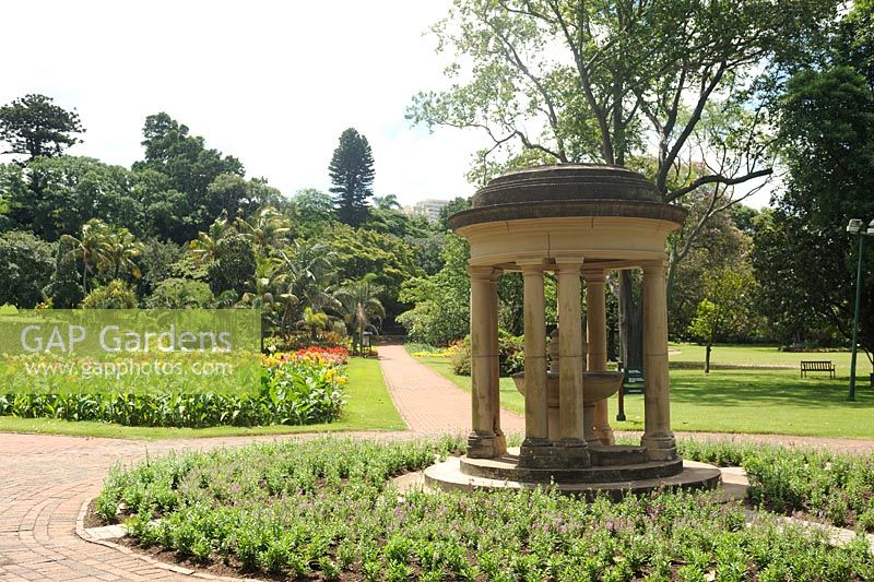 Stone covered well in centre of botanical garden - Durban South Africa