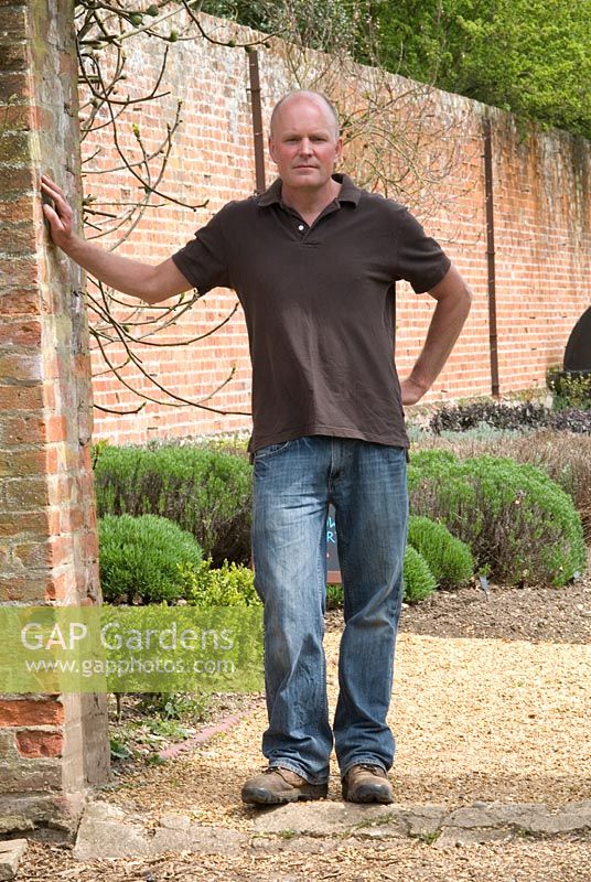 Phil Mizen the owner of Langham Herbs, Walled Garden, Suffolk