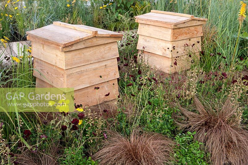 Wooden hives - The Bees Garden - Tatton Park RHS Flower Show 2013 