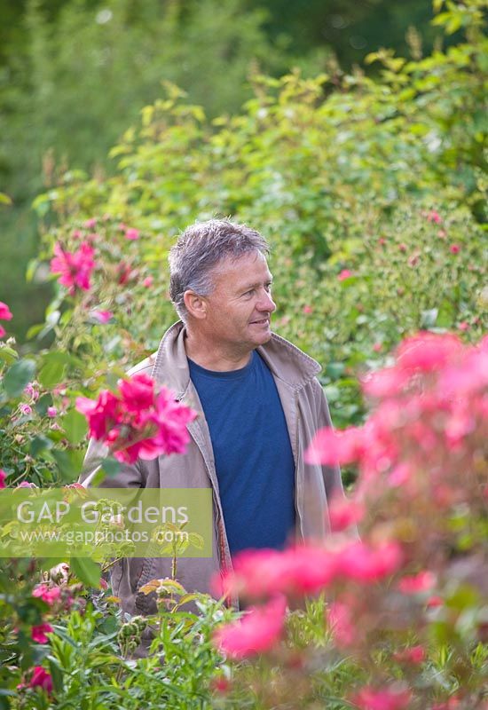 Rose breeder and nurseryman Jerome Rateau of Les Roses Anciennes Andre Eve.
