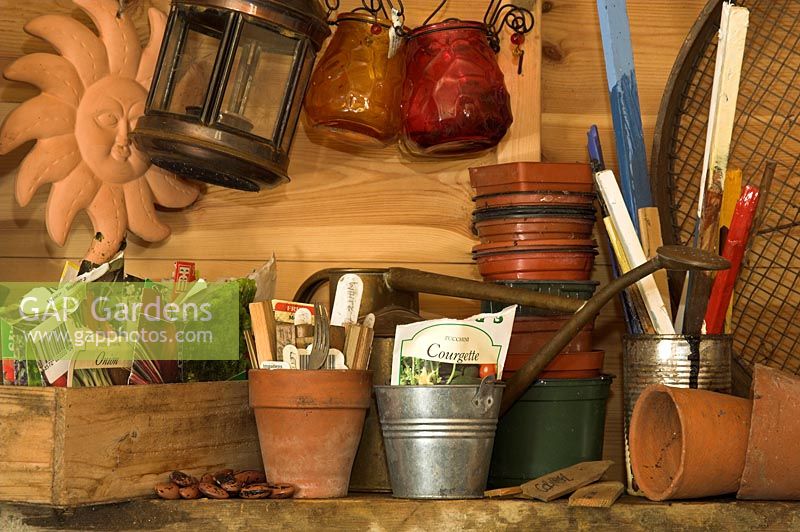 Garden Potting shed with associated bits and pieces
