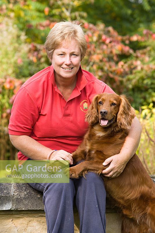 Debbie Hollingworth, co-owner of Goltho Gardens, with Raffy, the Cocker Spaniel