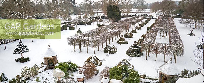 Highgrove Garden in snow,  January 2013