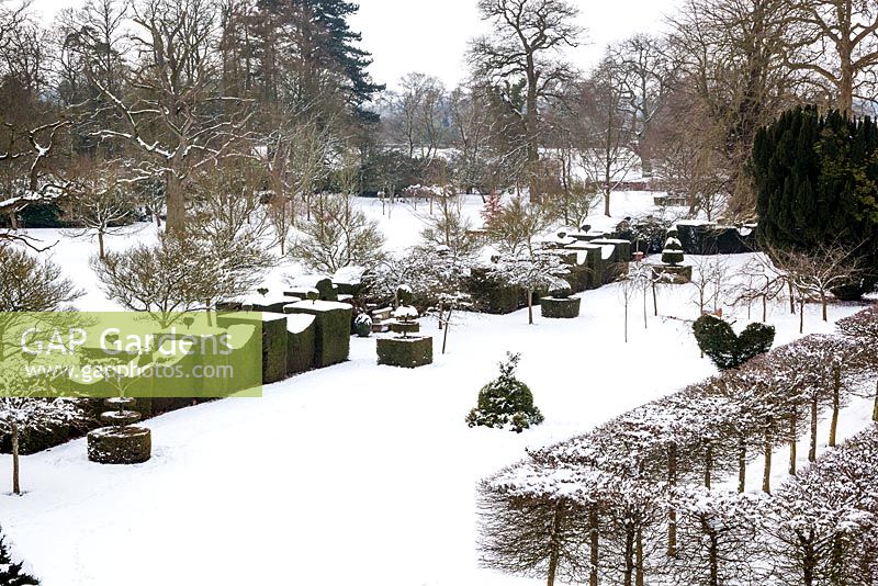 Highgrove Garden in snow, January 2013