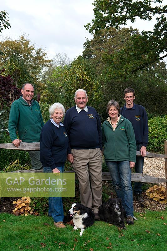 John and Mary Benger with their son, Tony - a landscaper, daughter, Penny Pritchard - garden designer and grandson, Michael Pritchard, who now works alongside his grandmother in the garden.