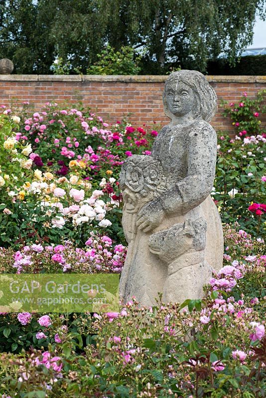  In the Victorian Walled Garden are some of the many statues by the late Mrs Pat Austin, a talented sculptor.