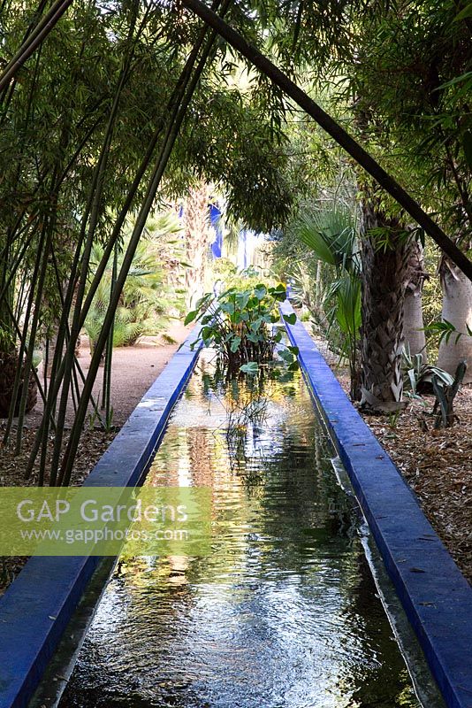 Jardin Majorelle, Yves Saint Laurent garden, irrigation canal