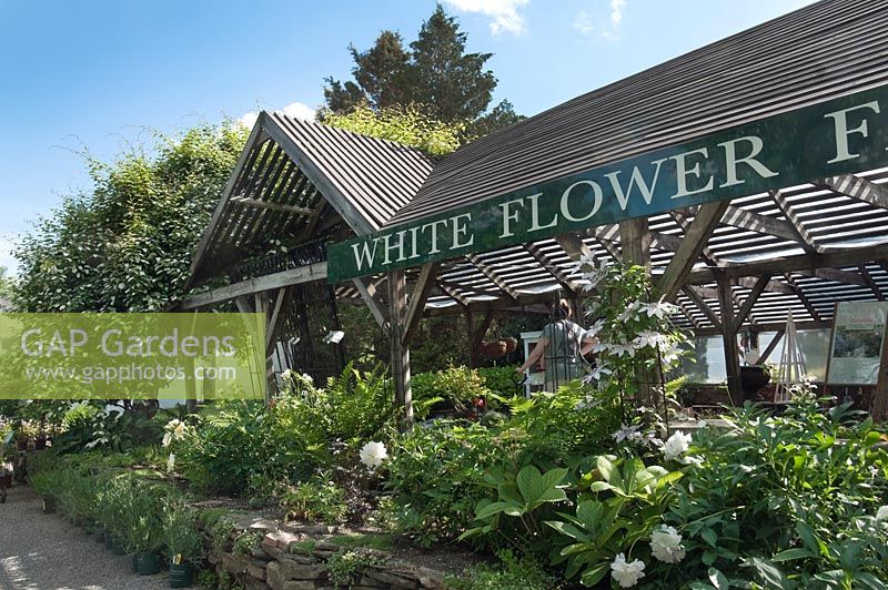 Entrance to White Flower Farm Nursery, Connecticut, USA