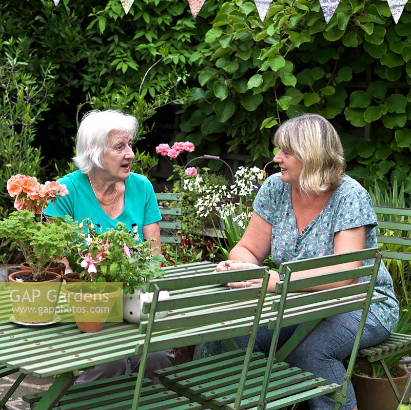 Julia Humphries, owner of The Crest garden, with her mother Barbara Hutchings.
