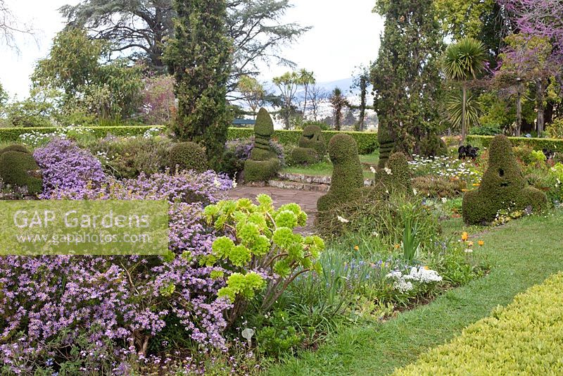 Erotic topiary in the sunken garden at Palheiro's Garden, or Blandy's Garden, Funchal, Madeira