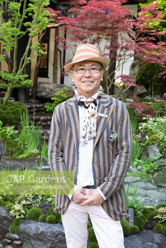 Portrait of Garden Designer, Kazuyuki Ishihara  -  Edo no Niwa - Edo Garden by Ishihara Kazuyuki Design laboratory garden - RHS Chelsea Flower Show 2015
