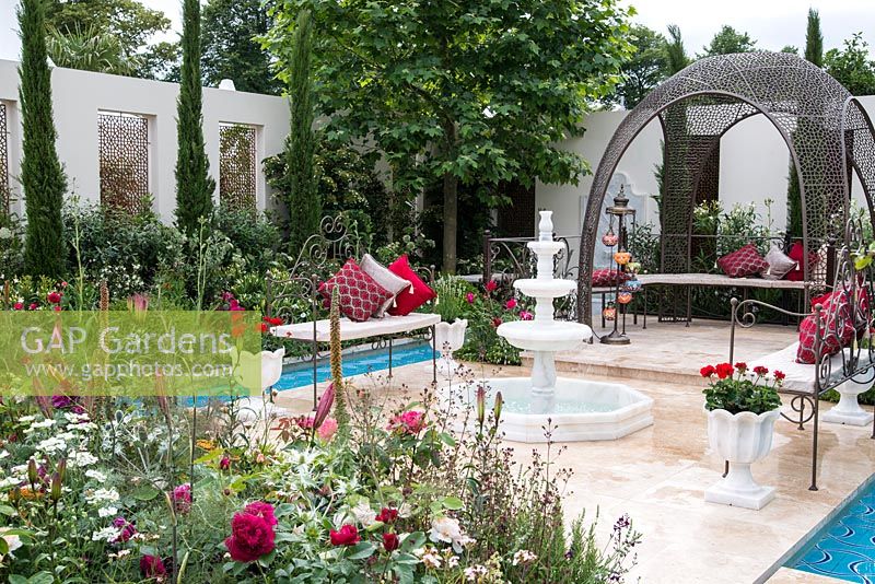 Turkish Ministry of Culture garden, RHS Hampton Court Palace Flower Show 2015