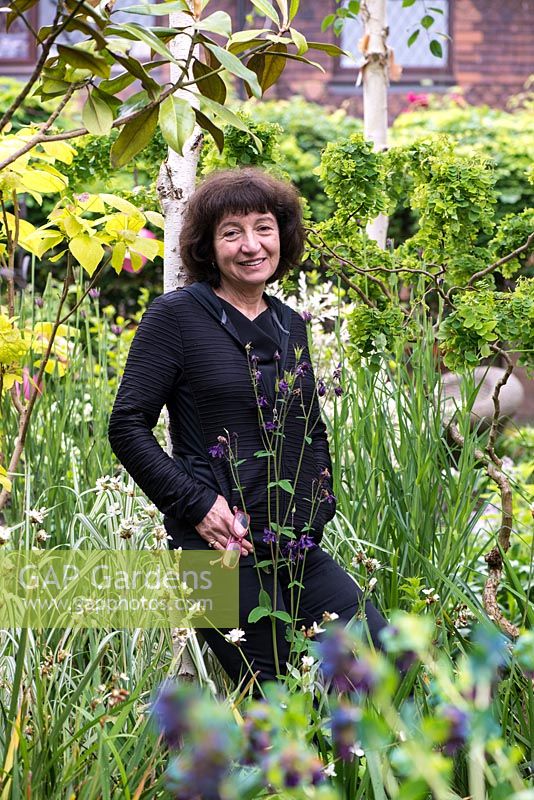 Hilde Wainstein in her Barnet Road garden.