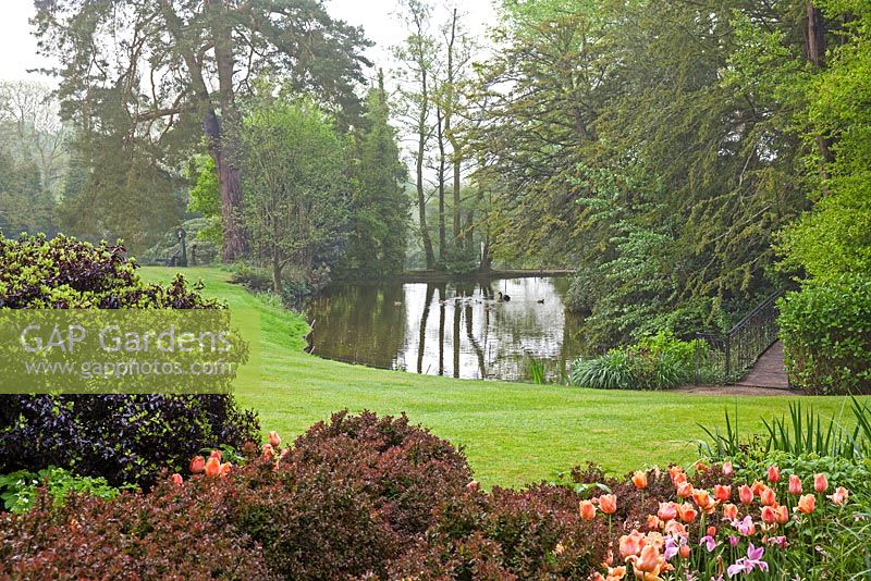 Pashley Manor Gardens, Kent, UK - Showing Old Moat