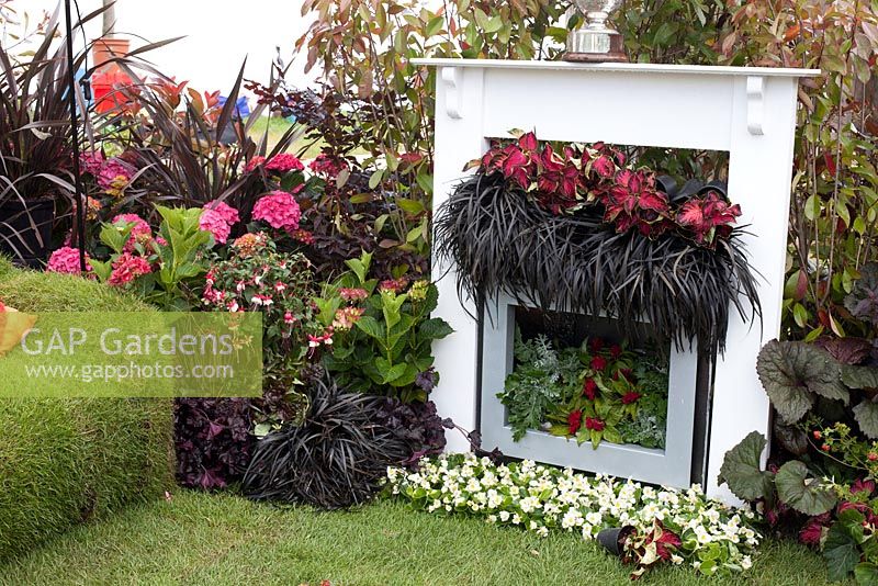 Fireplace planter in the Recycled and reused garden BBC Gardeners World Live 2015