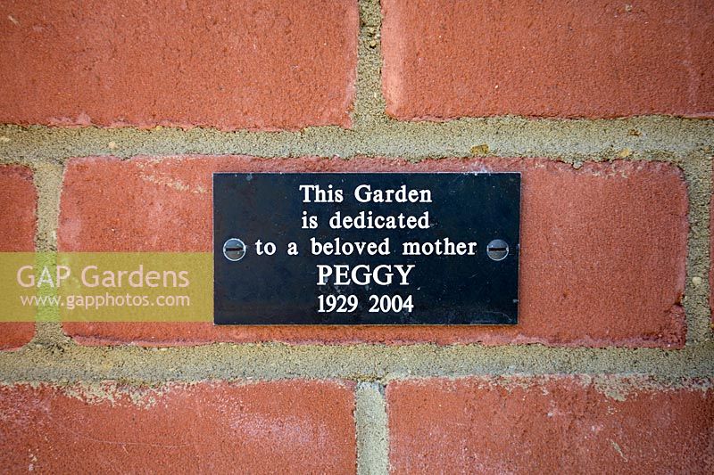 Memorial plaque - Crowmarsh House, Kent