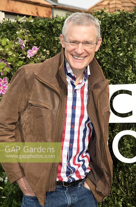 The Jeremy Vine Texture Garden - portrait of Jeremy Vine on the garden - Designer: Matt Keightley