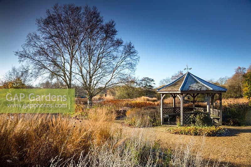Summer house at The Milennium Garden at Pensthorpe in Norfolk 