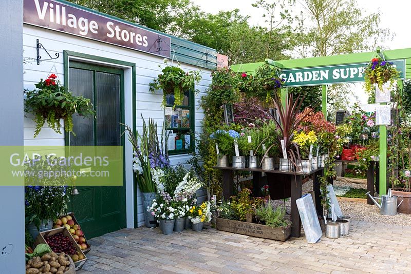 Village shop - BBC Gardener's World Live, Birmingham 2017 - The MS Society 'A Journey to Hope' Garden - Designer Derby College, Mike Baldwin - Gold
