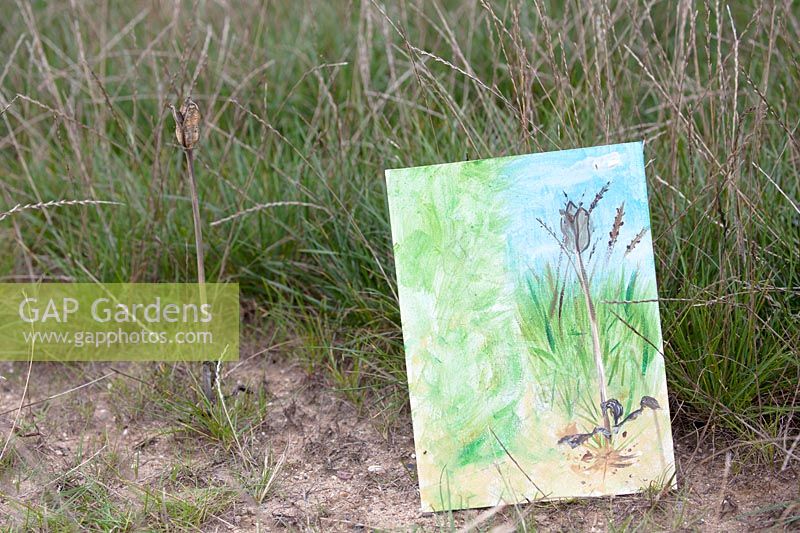 Painting in the fields, August.