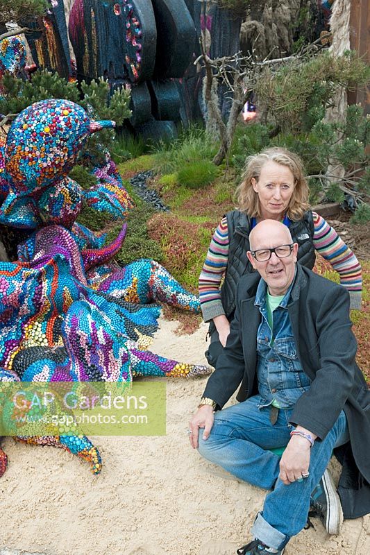 Tony Heywood and Alison Condie in Glamourlands: a Techno-Folly, RHS Chelsea 2012, May. 