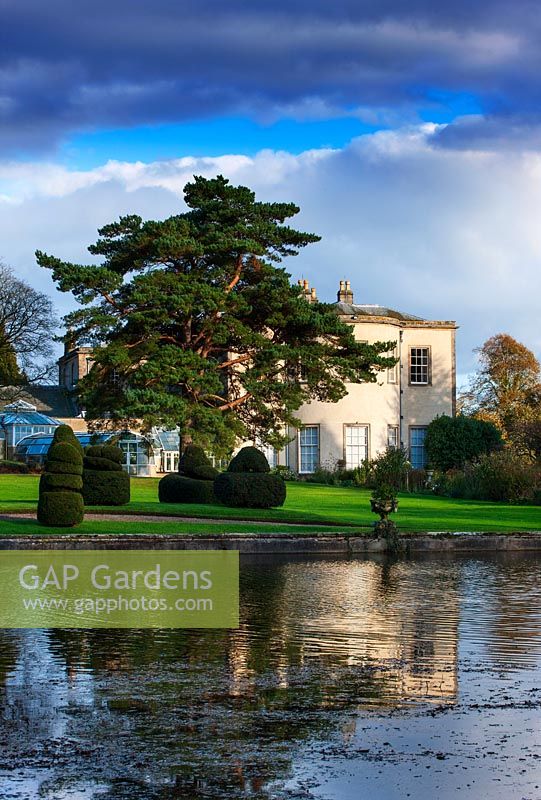 Thorp Perrow Arboretum, Yorkshire - View across the lake to the house 