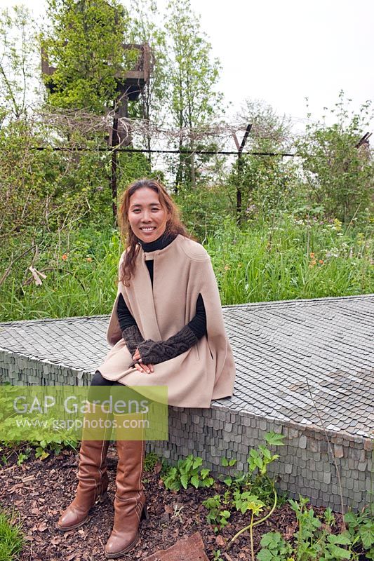 Quiet Time: DMZ Forbidden Garden Design: Jihae Hwang Designer of the 'Quite Time' Jihae Hwang sitting in her garden