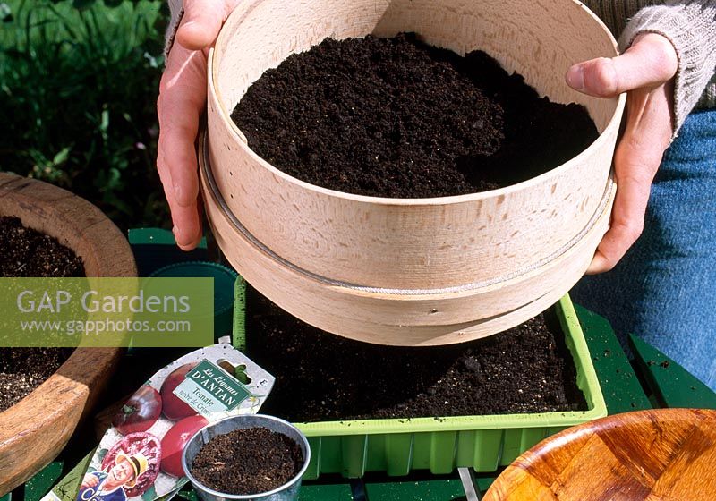 Vegetable planting 6. Step - Dark germinate easily sieve with soil ( cover ) 6/8