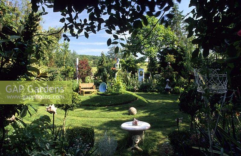 Gardener s Cottage West Dean Sussex design Ivan Hicks surreal garden with unusual sculpture