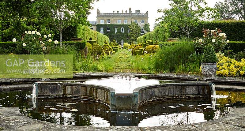 The Lily Pool Garden at Highgrove House, June, 2019.