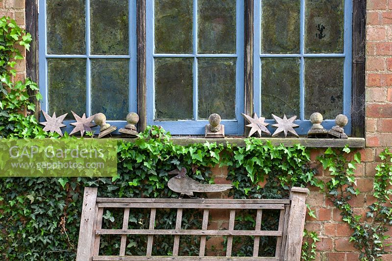 Wooden window with ornaments, 
