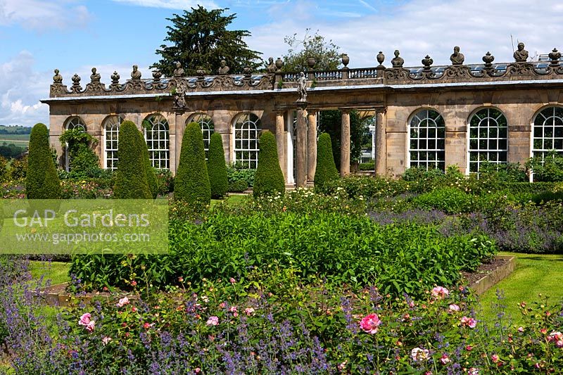 The First Duke's House and garden at Chatsworth House, Derbyshire.