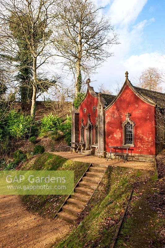 The Red House at  Painswick 'Rococo' Garden, Gloucestershire.
