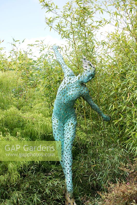 'Sylph' sculpture by Simon Gudgeon - 'The Spirit of the Woods', RHS Malvern Spring Festival, 2018. 