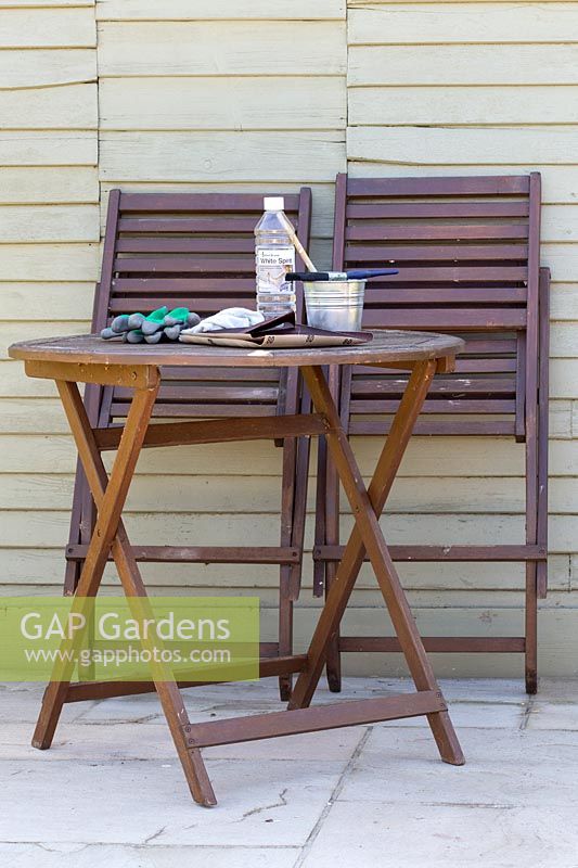 Materials for garden furniture maintenance