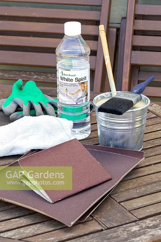 Materials for garden furniture maintenance