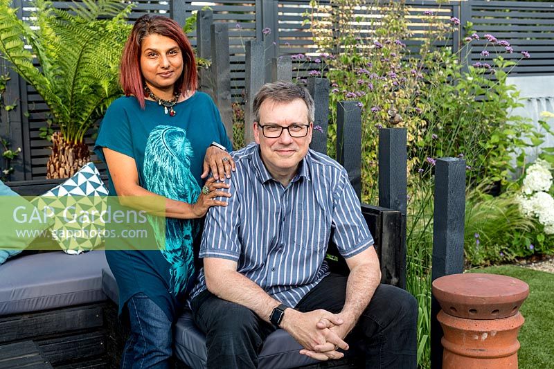 London garden owners Mamta and Allan Mertne