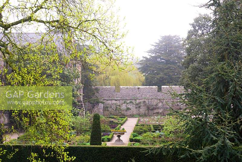 The East Garden, Bishop's Palace Garden, Wells, Somerset, UK. 
