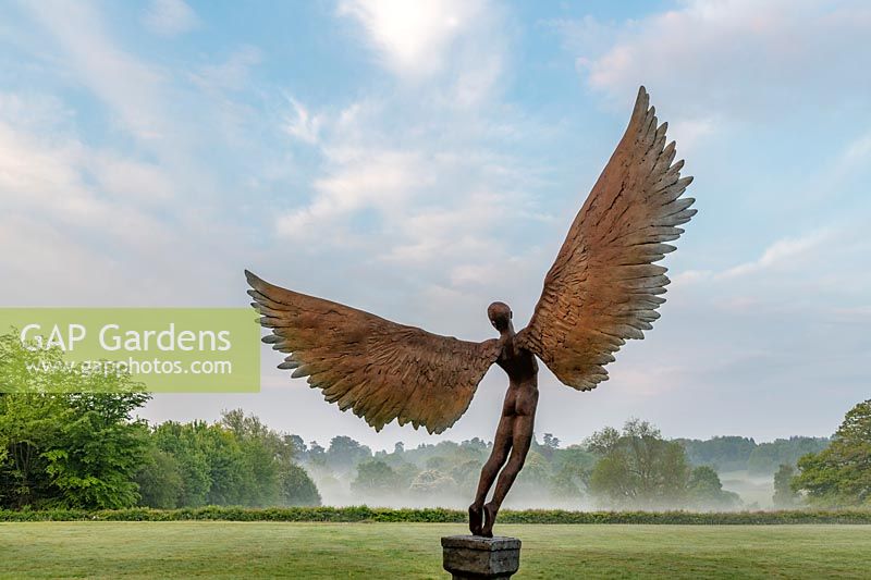 Outdoor sculpture exhibition at Borde Hill, Sussex, UK. 