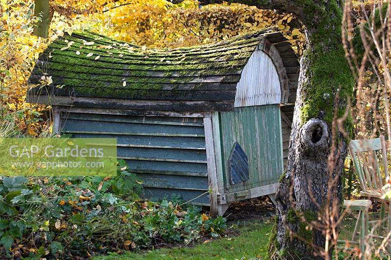 Unusual wooden shed