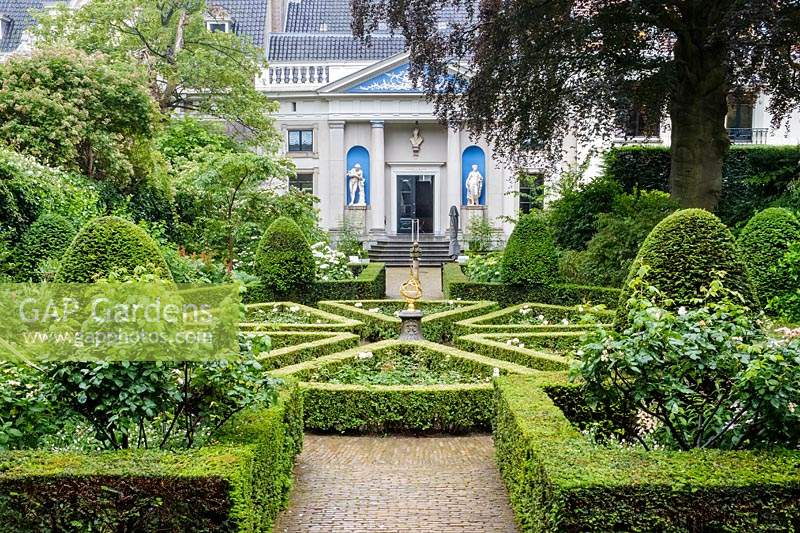 The formal Garden at the Museum van Loon, Amsterdam, The Netherlands 
