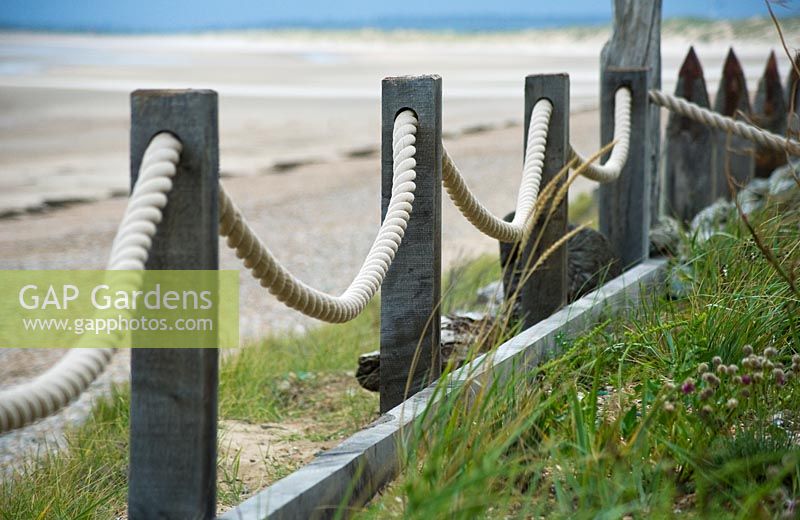 Rope fencing in seas stock photo by Marcus Harpur, Image: 1346237