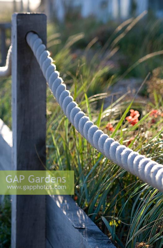 Rope fencing in seas stock photo by Marcus Harpur, Image: 1346238
