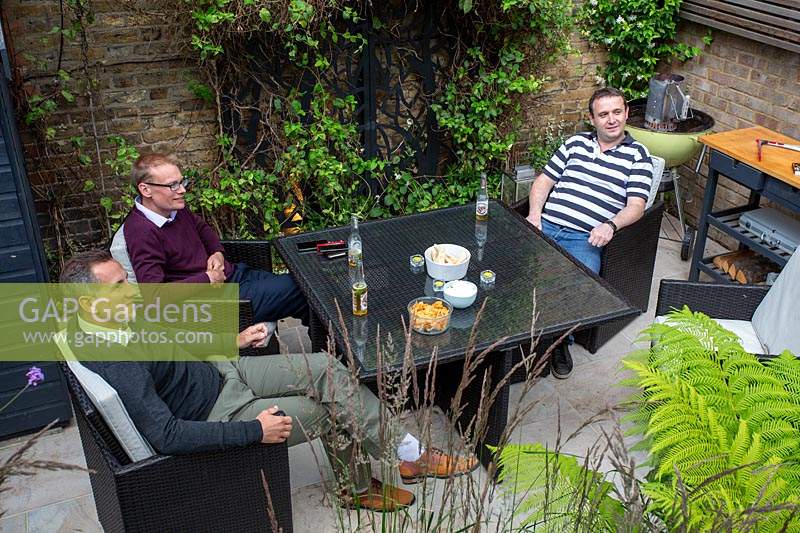 Barbecue with Justin Edwards and friends in his green oasis garden in West London