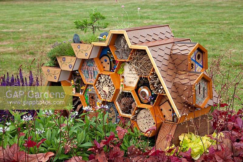 The Fairy Bug Hotel in 'Bee Inspired' - Beautiful Borders at BBC Gardener's World Live 2018.