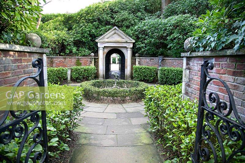Entrance to the small Roman Garden 