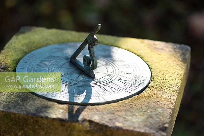 Sundial at the Old Rectory, Netherbury, UK. 