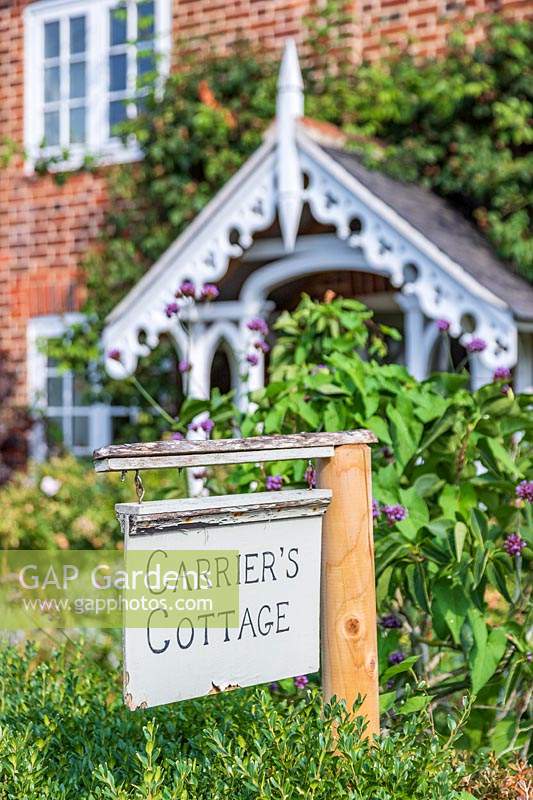 Carriers Cottage sign in front garden